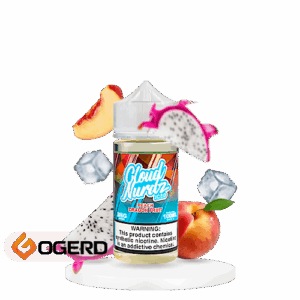 جویس هلو دراگون فروت یخ کلود نوردز (100میل) CLOUD NURDZ ICED PEACH DRAGON FRUIT