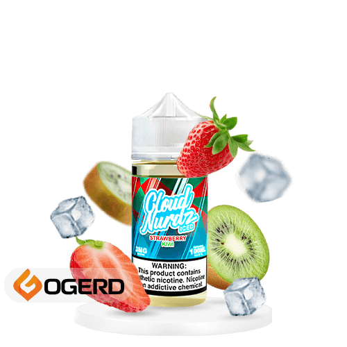 جویس توت فرنگی کیوی یخ کلود نوردز (100میل) CLOUD NURDZ ICED STRAWBERRY KIWI