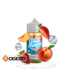 جویس توت فرنگی هلو یخ کلودنوردز (100میل) CLOUD NURDZ ICED STRAWBERRY PEACH