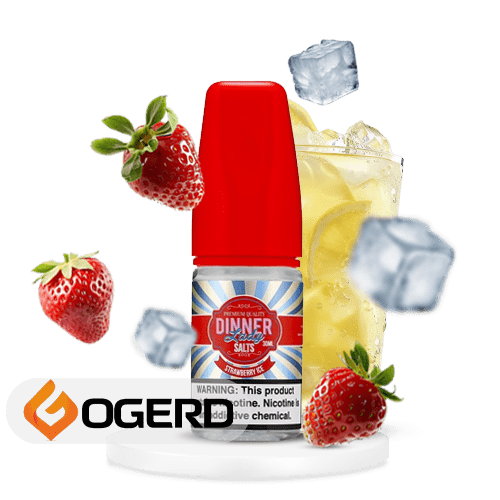 سالت نیکوتین توتفرنگی یخ دینرلیدی (30میل) DINNER LADY STRAWBERRY ICE