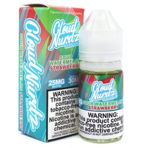 سالت هندوانه توت فرنگی یخ Cloud Nurdz - Sour Watermelon Strawberry Iced