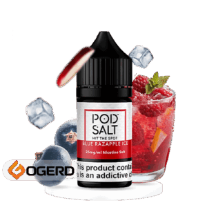سالت اسموتی تمشک یخ (30میل) POD SALT FUSION BLUE RAZAPPLE ICE
