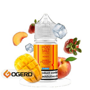 سالت انبه توت فرنگی یخ پاد سالت (30میل) POD SALT NEXUS MANGO STRAWBERRY PEACH ICE