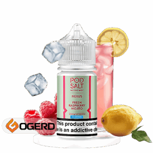 سالت تمشک موهیتو یخ پاد سالت (30میل) Pod Salt Nexus Fresh Raspberry Mojito Ice