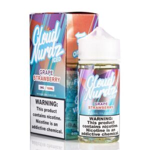 جویس توت فرنگی انگور یخ Cloud Nurdz - ICED Grape Strawberry 100mL